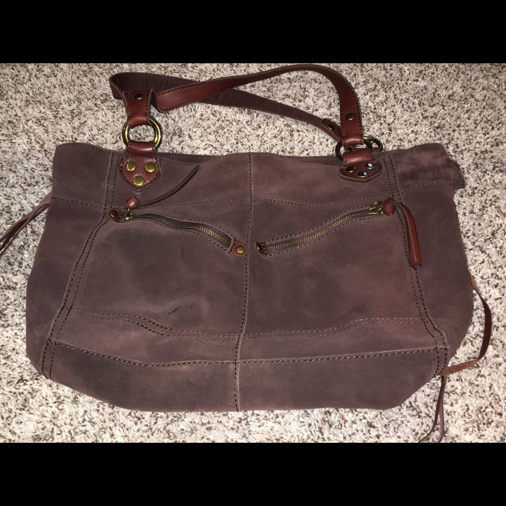 Lucky brand suede handbag